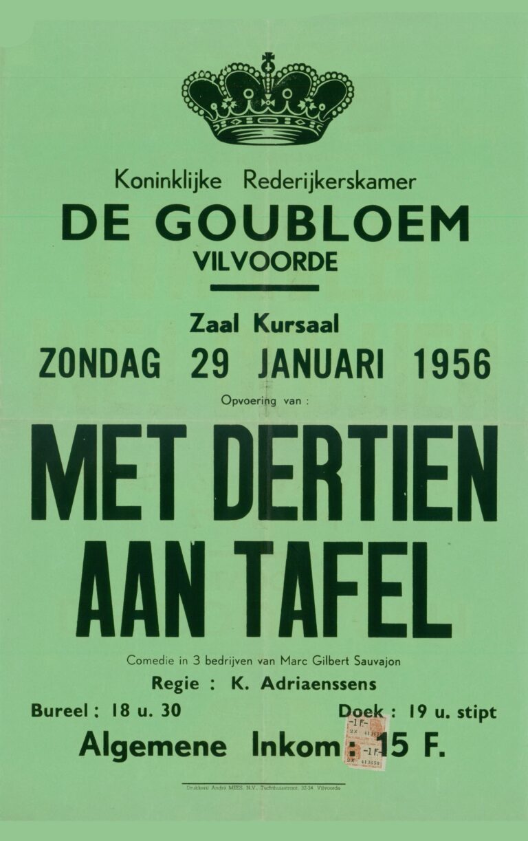 1956 01 met dertien aan tafel