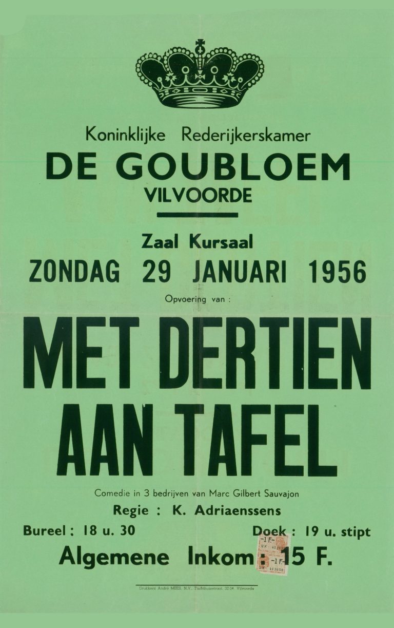 1956 01 met dertien aan tafel