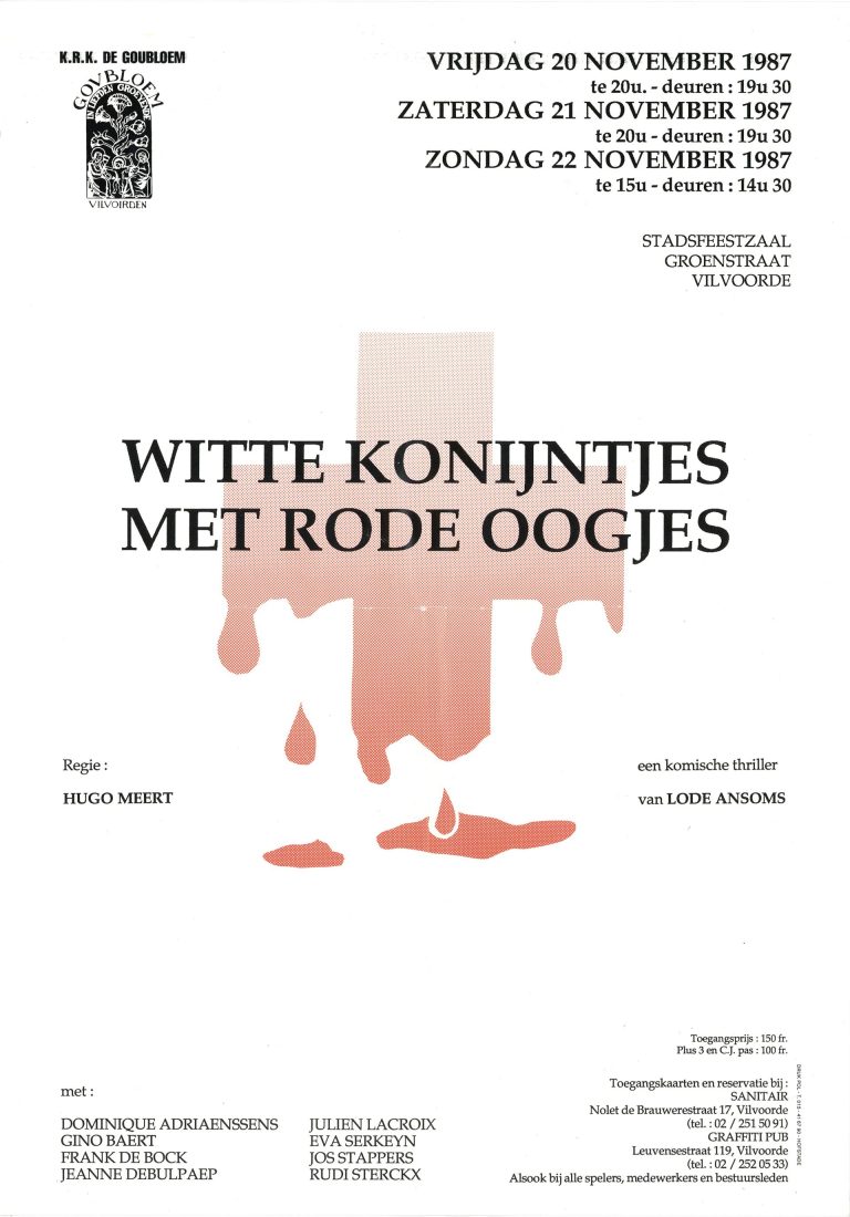 1987 11 witte konijntjes met rode oogjes
